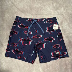 NWT SAXX 2N1 Betawave swim trunks size 32